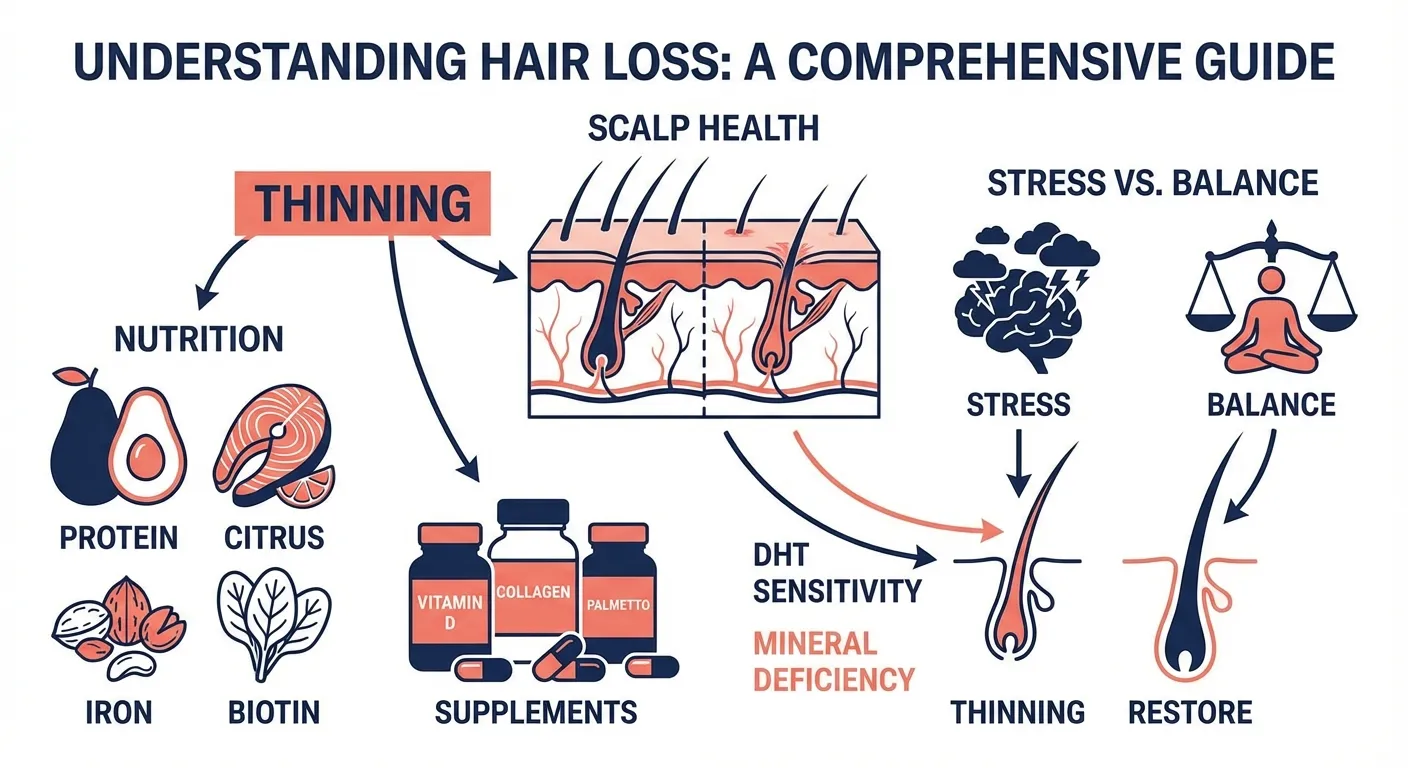 Wypadanie włosów - diagnoza, dieta i suplementacja