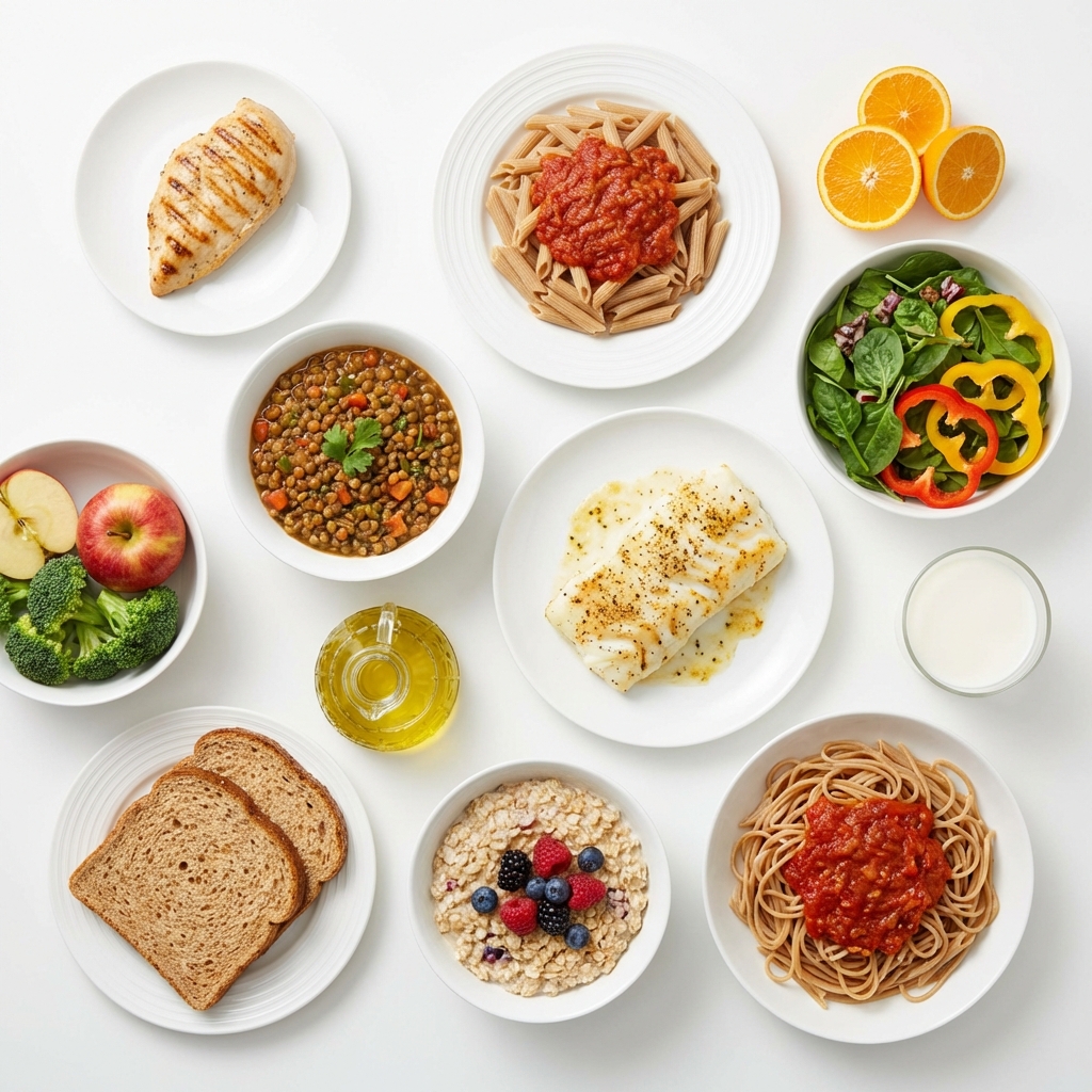 Zdrowe produkty o niskiej zawartości tłuszczów nasyconych